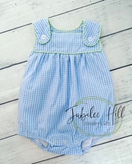 Blue Gingham Sunsuit