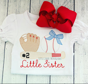 Little Sister Baseball Shirt