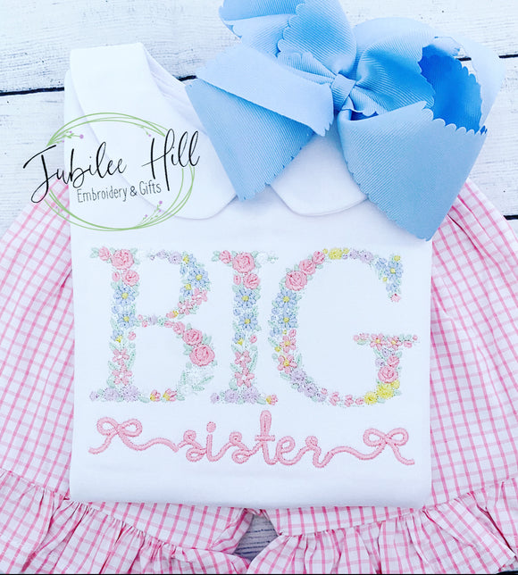 Floral Big Sister Tee