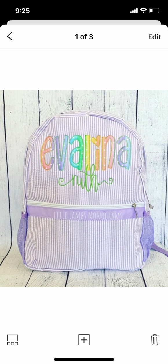 Rainbow evalina backpack/Lunchbox