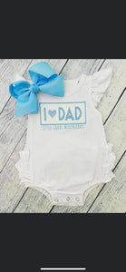 I Love Dad Faux Smocked Bubble